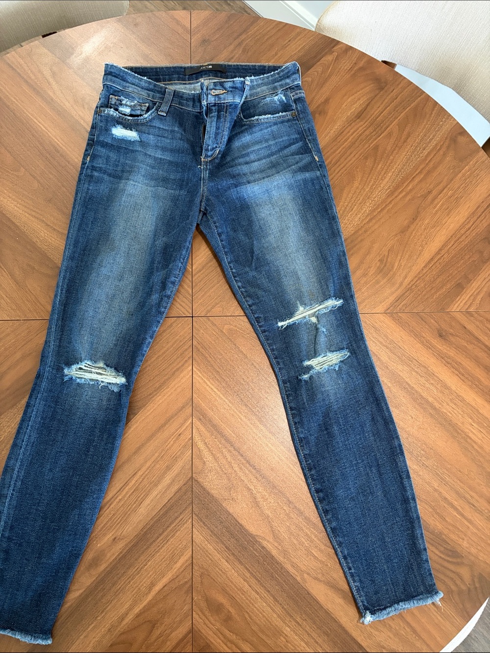 Joe's Jeans Dark Blue Ripped Skinny Jeans
